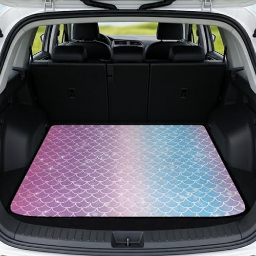 Mermaid Scale Universal Car Trunk Mat, Waterproof Cargo Liner by Mintulipy