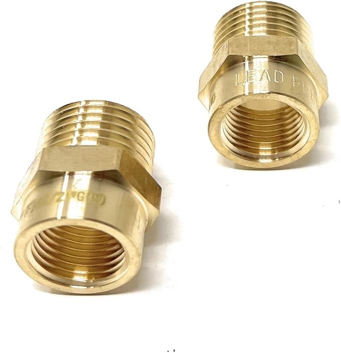 Cascada Lead-Free Brass Adapter, G Thread British BSPP Male to NPT Female |) - Image 5