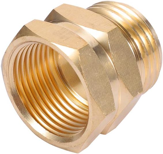 Brass Garden Hose Adapter, 3/4”GHT Male x 3/4”NPT Female Connector, GHT to NPT - Image 4