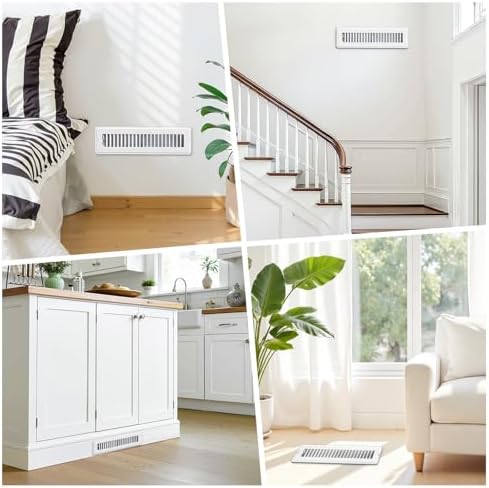 Floor Register 2x10, 4 Pack White Vent Covers - Image 5