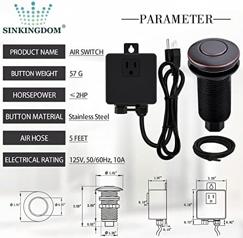 Garbage Disposal SinkTop Air Switch Kit - Image 2