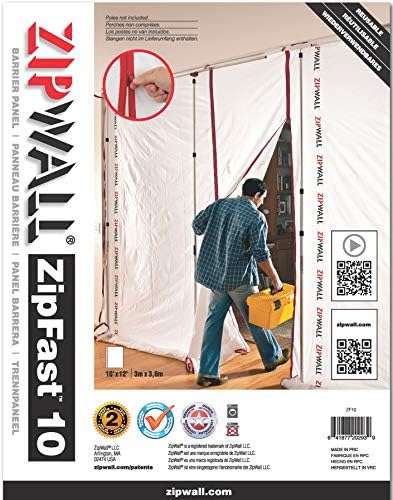 Zipwall ZF10-PK16 ZipFast Reusable Reuseable Barrier by ZIPWALL