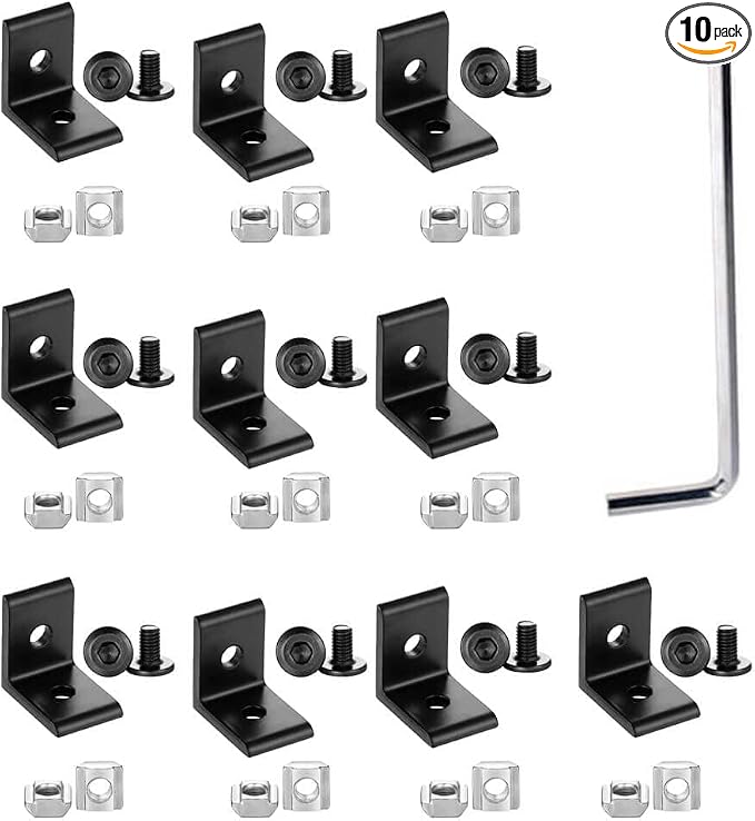 10Sets 2020 Corner Bracket Connectors by IXGNIJ