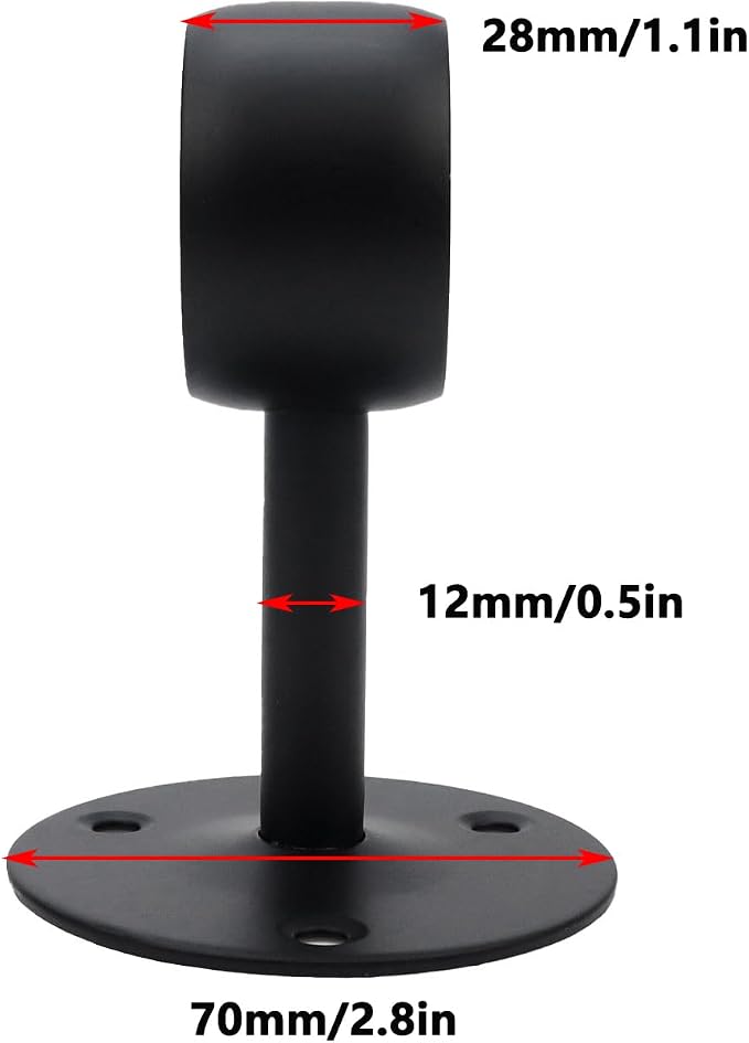Antrader Curtain Rod Ceiling-Mount Bracket 1 1/2 Inch - Image 3