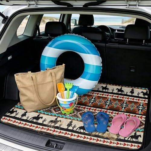 ELEQIN Car Cargo Liner Non Slip Backing Cargo Mat Rear Trunk Liner Western - Image 2
