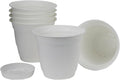 The HC Companies Eclipse Round Planter Pot, 8 Inch, Attached Saucer, Drainage by TheHCCompanies