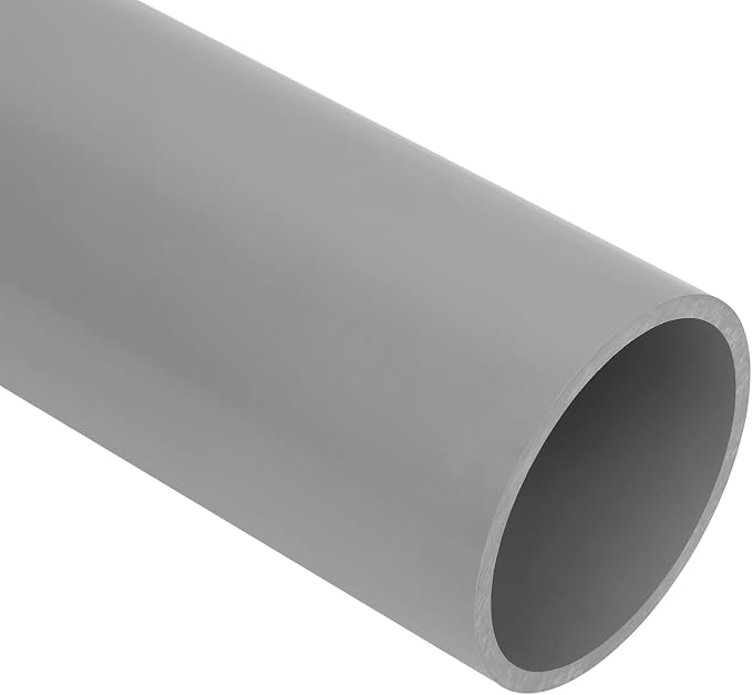 4Inch Grey Electrical Conduit PVC Pipe 17" Long Sch40 PVC Rigid Tube Round by CKVIHAV