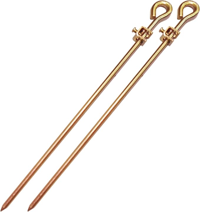 Portable Ground Rod, Oval-eye Grounding Bar by MOKIKUBA