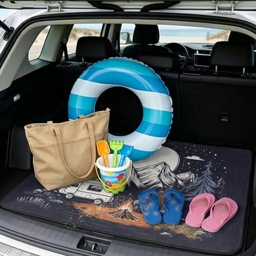 Camping Van Waterproof Car Trunk Mat 29"x39" - Image 2