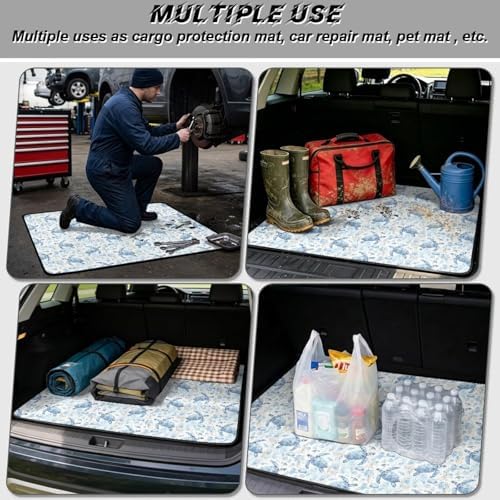 Blue Sea Turtle Universal Car Trunk Mat, Waterproof Cargo Liner - Image 3
