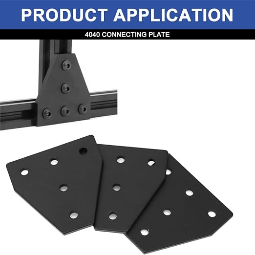 10pcs 4040 Corner Bracket T Joint Plate Connector Black | T Slot Hardware V - Image 2