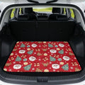 Red Holiday Pattern Trunk Mat Universal Waterproof Cargo Liner by Unknown