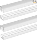 2 Sets 4FT Sliding Door Track for 1/8" Thick Panels Closet Glass Doors Plastic by Landical