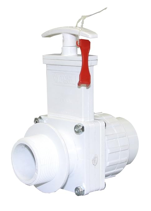 Valterra 6124X PVC Gate Valve, 1-1/2" MPT x Union Slip w/Gate Keeper by Valterra
