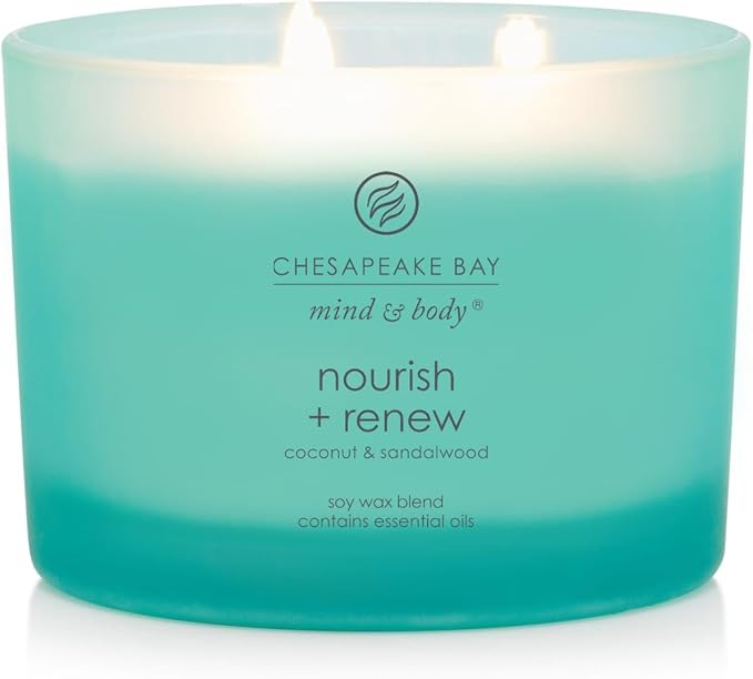 Chesapeake Bay Candle Mind & Body 3-Wick Coffee Table Jar Candle Nourish + Renew - Image 3
