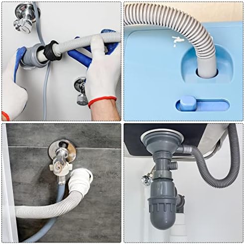 MECCANIXITY Washing Machine Drain Hose Extension Kits 9.84ft Gray - Image 5