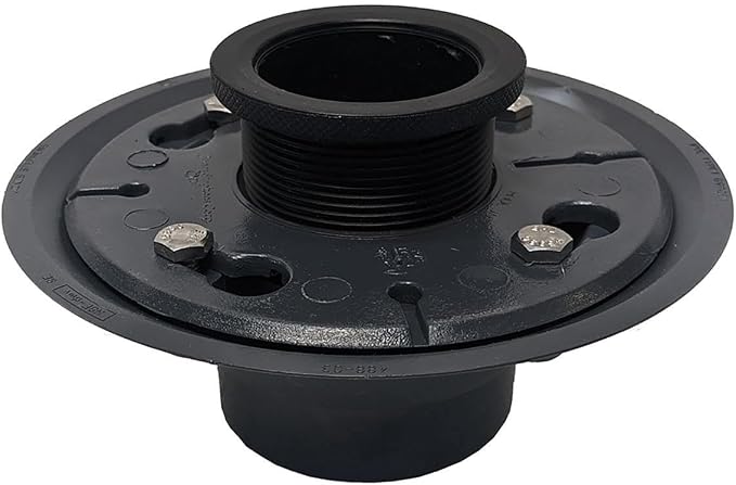 2 Inch Shower Drain Base for Linear Square Shower Drains Plastic PVC Floor by SereneDrains