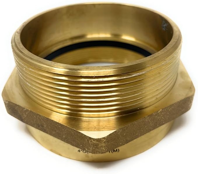 Cascada Lead-Free 4" G Thread Female to NPT Male Adapter | Brass Pipe Fitting - Image 4