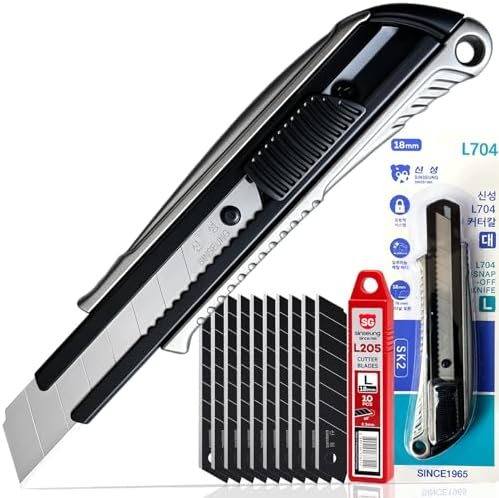 18mm Premium Alloy Handle Utility Knife, by SINSEUNG