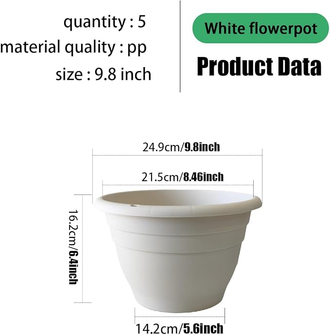 RooTrimmer 5 Pack 10 Inch Plant Pots - Image 3