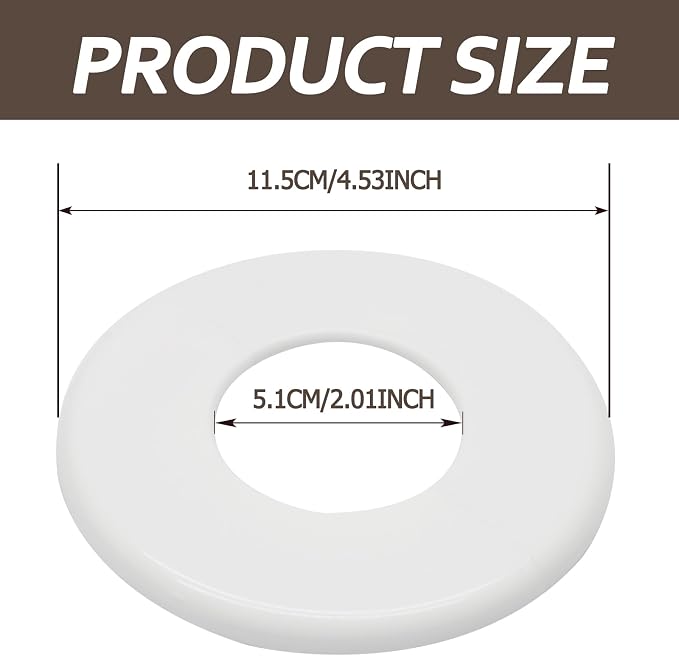 2 Pcs Wall Split Flange, Plumbing Cover Plates - Image 3