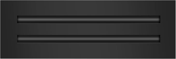 BUILDMART - 12x4 Modern AC Vent Cover - Decorative Black Aluminum Air Vent - by TexasBuildmart