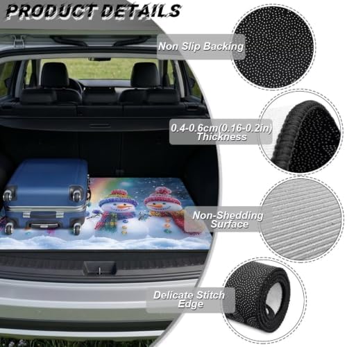 Blue Rainbow Snowmen Friendly Trunk Mat 29"x39" - Image 6