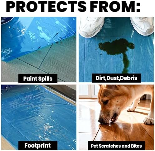 ADHES Floor Protection Film 24” x 200’ Self Adhesive Floor Protector - Image 4