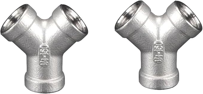 Stainless Steel 304 Tee NPT Female Y Shaped 3 Way Cast Pipe Fitting by Unknown