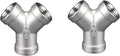 Stainless Steel 304 Tee NPT Female Y Shaped 3 Way Cast Pipe Fitting by Unknown
