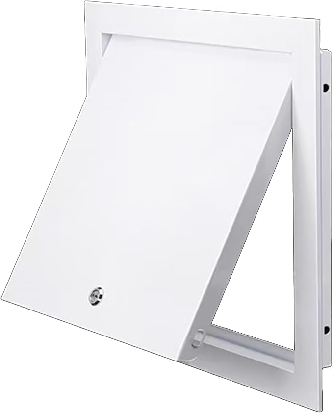 Steel Access Panel Door, Lockable Reinforced Metal Construction by Unknown