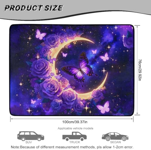 Purple Moon Butterfly Pet Friendly Trunk Mat 29"x39" - Image 7