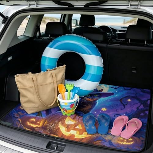 Halloween Cat Pumpkins Camping Trunk Mat 29"x39" - Image 2