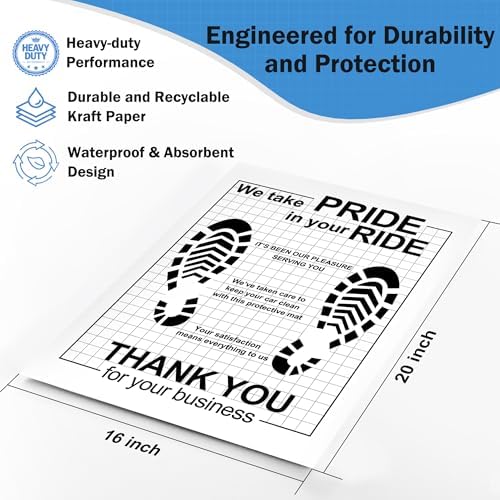 100 Pack Disposable Paper Floor Mats - Image 2