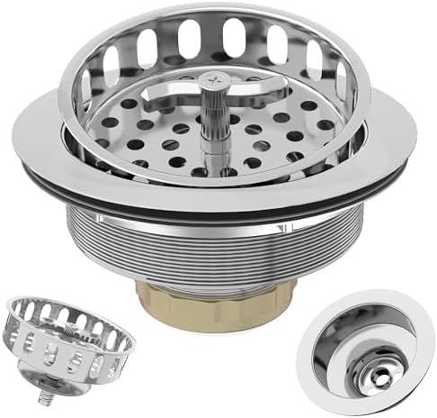 Kitchen Sink Drain 3-1/2 Inch Kitchen Drain Assembly by Exakey