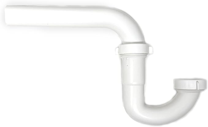 1 1/4" P Trap Kitchen Sink Bathroom, Fits 1 1/4" White Plastic Tubular by ProBuildersHardware