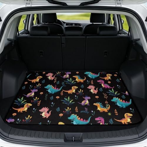 Colorful Dinosaur Rubber Cargo Liner 29"x39" by Darisoco