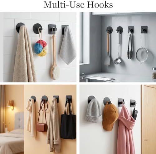 Tudoccy 10-Piece Matte Black Bathroom Hardware Set, Adjustable Bar - Image 6