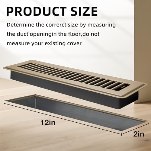 Floor Register 2x12, 4 Pack Floor Vent Covers - Image 5