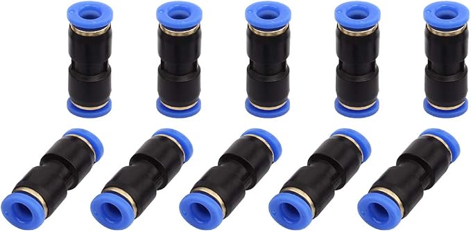 SNS 8mm Tube OD Plastic Straight Union Pipe Tube Fitting Straight Pneumatic by SNS