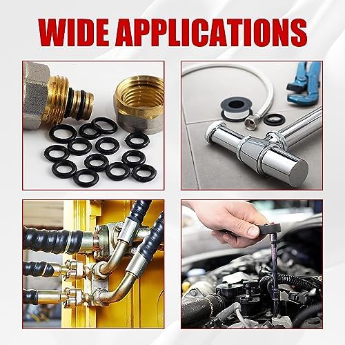 Ziciner 225 PCS O-Ring Assortment Kit Set, Premium Rubber Gasket AC System Seal - Image 6