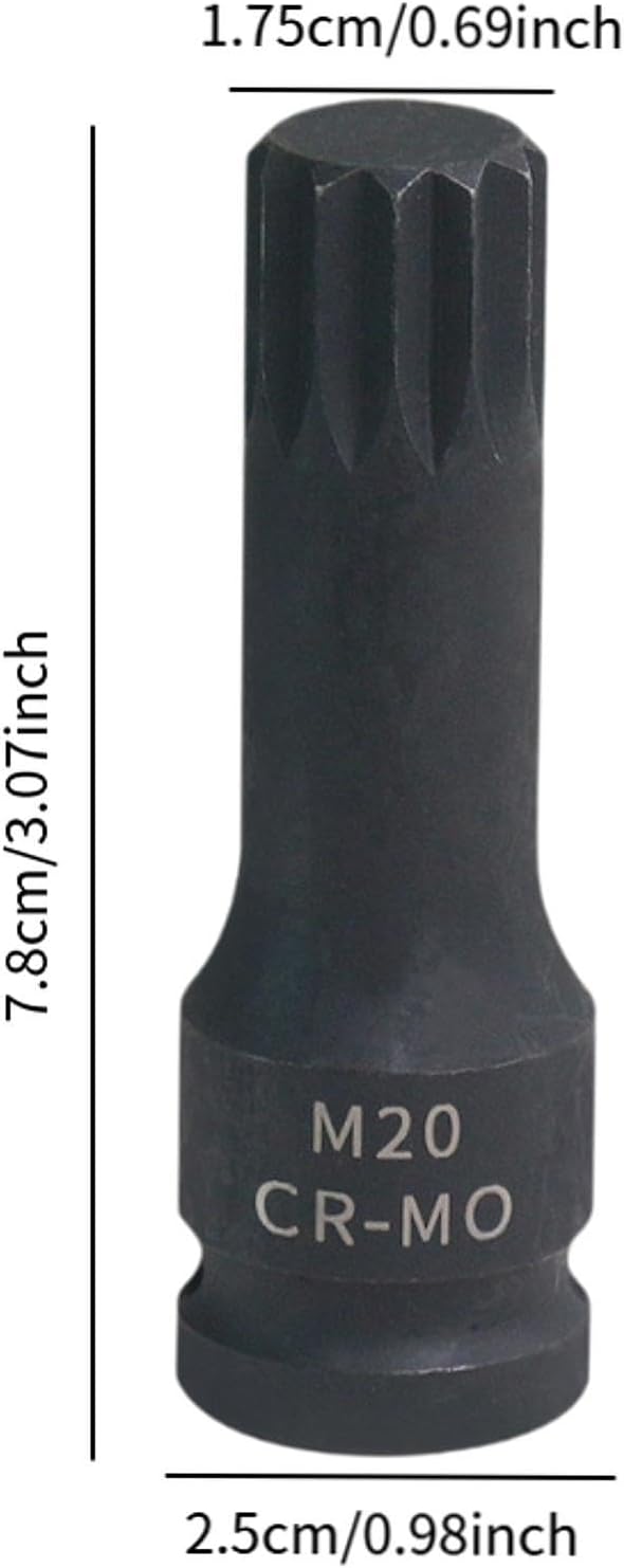 Bit Sockets Adapter Metric Drive Steel Anti Slip Impact Resistant Lengthen - Image 2