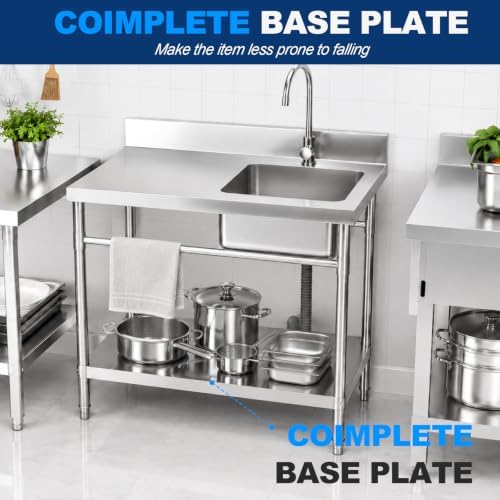 39" Stainless Steel Utility Sink - Image 7