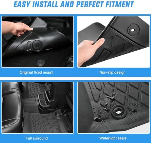 Nilight TPE Floor Mats for Ford Explorer 7 Seats - Image 4