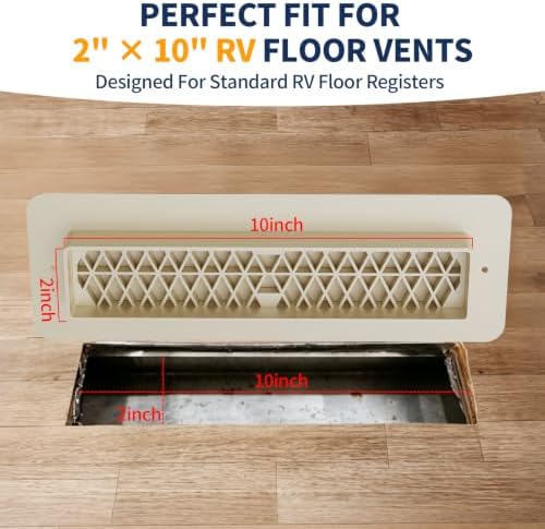 Aluminum RV Floor Register 2"x10" - Image 6