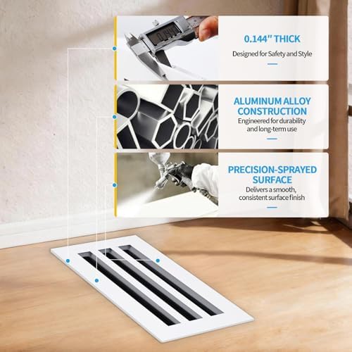 14x6 Modern AC Vent Cover, Decorative Air Vent Register Grille - Image 5
