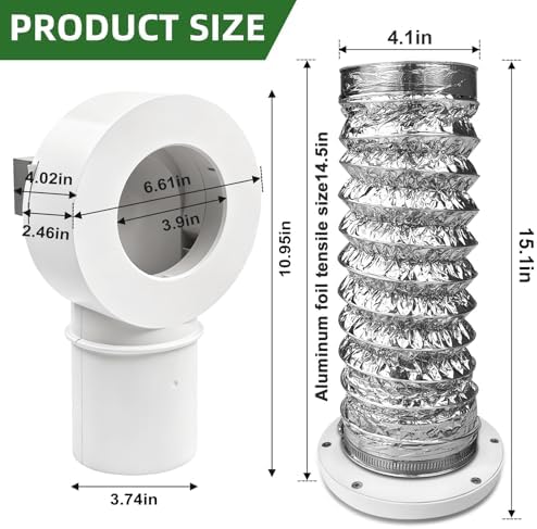Magnetic Dryer Vent Coupling Connector Kit DV90 Airtight Seal - Image 3
