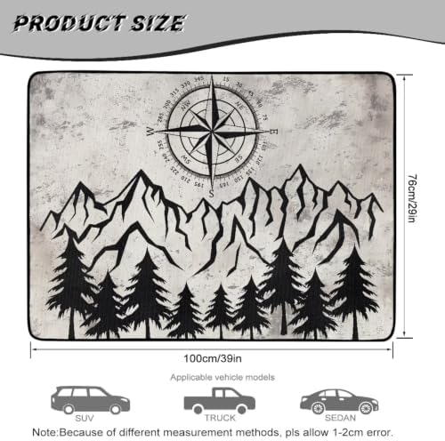 ELEQIN Car Cargo Liner Non Slip Backing Cargo Mat Rear Trunk Liner Mountain - Image 7