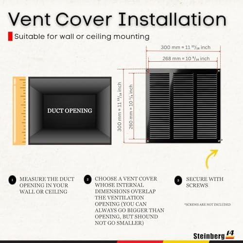 Steinberg14 Black Vent Cover 10x10 - Image 5