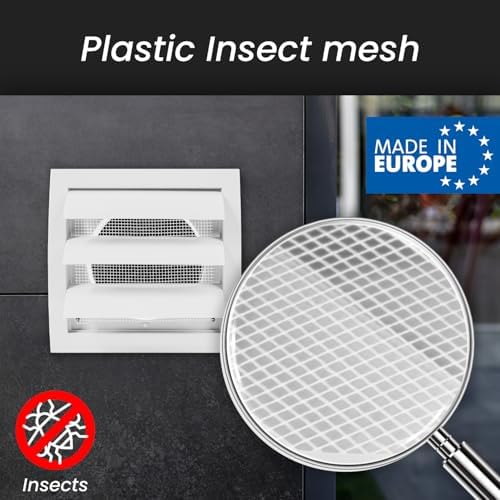 Repa Market ABS Plastic White 4 Inch Dryer Vent Cover Outside, 4 Inch Exhaust - Image 4